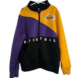 Officially Licensed NBA Los Angeles Lakers Kids Full Zip track jacket EUC